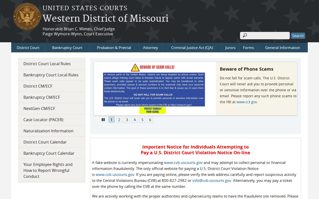 Morgan County court docket federal venue through the official Western District of Missouri