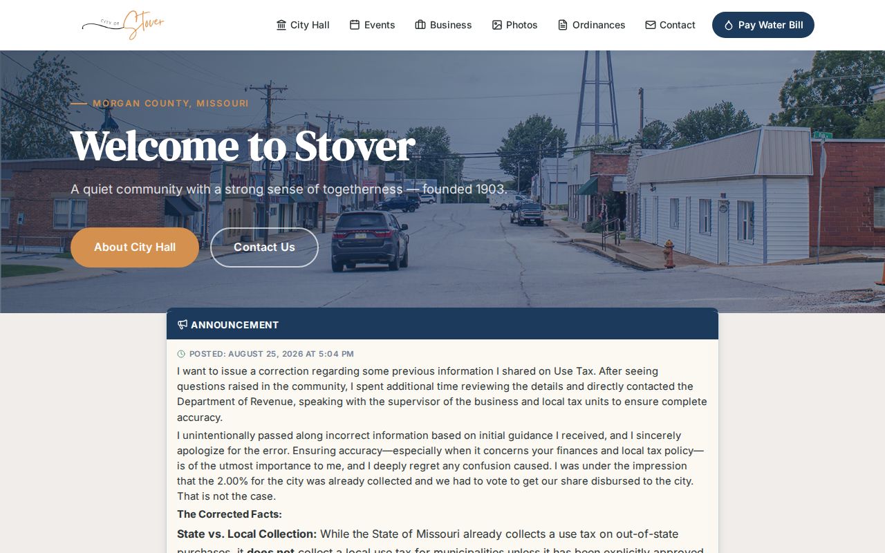 Stover court docket municipal government record source